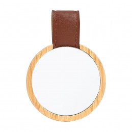 Espejo Redondo de Bamboo y...