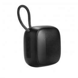 parlante bluetooth negro lenga diseño compacto vista lateral