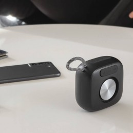 parlante bluetooth negro lenga producto tecnologico promocional